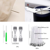 JOJOPLAY Silicone Candle Molds Big Set for Candle Making with Candle Wicks, 6Pcs 3D Resin Mold for Wax Candle Soap Silicone Mold DIY Scented Candle JOJOPLAY