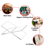 Large Clear Acrylic Book Stands for Display, Amlits, Best Reading Bookstand Display Open Holder for Cook Books Magazines, Newspaper, Textbooks (Clear) Amlits