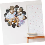 SEWACC Sublimation Wall Clock Transfer Craft Clock Heat Press Blank Clock Sublimation Clock Blank Bedroom Wall Clock Sublimation Hanging Clocks 3D DIY Wall Clock Child Vintage Puzzle SEWACC