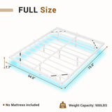 Hasuit Full Size Floating Bed Frame with LED Lights and No Box Spring Needed Hasuit