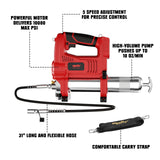 Mellif Power Grease Gun Compatible with Milwaukee 18V Battery (Tool ONLY), 10,000 PSI, Brushless Motor, 5 Variable Speed, 14 OZ Capacity, 30" Hose, Built-in LED, Safety Lock, Low-Voltage Protection Mellif