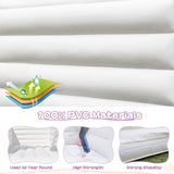 14FT White Bounce House, 100% PVC Outdoor Inflatable Castle for Kids - Fun Bouncy Castle, Easy to Set up Jumpy House with Slide and Ball Pit for Holidays, Yard Decorations, and Parties kaiwrxin