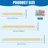 12-Pack Wooden Stretcher Bars Kit - Complete Needlework Frame Set with 100 Tacks (8/12/16 Inch) | Heavy-Duty Canvas Stretchers for Embroidery, Cross Stitch & Craft Projects Moodaily