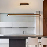 38W LED Ceiling Pendant Lighting Fixture Modern Chandelier Wood Ring Hanging Light Nordic Suspension Lamps for Living Room Bedroom Study Office Hallway Lamp Fixtures (Color : 3 Color Temp) Siet