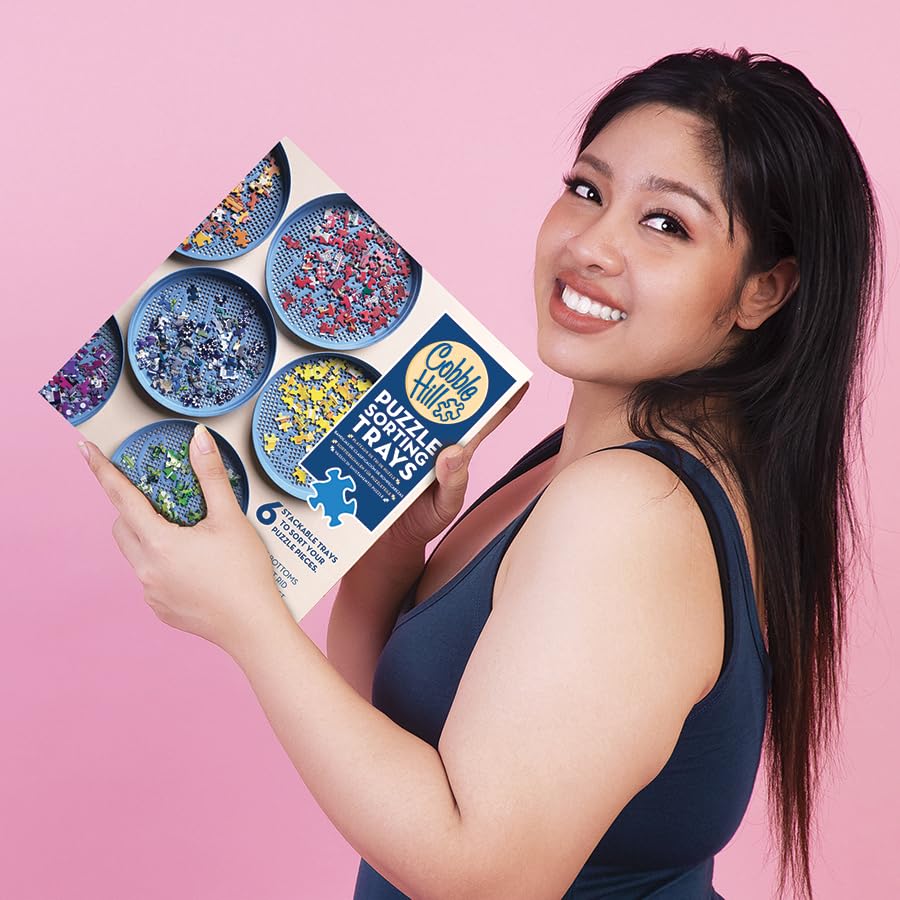 Cobble Hill Puzzle Sorting Trays - 6 Stackable Trays for Sorting and Sifting Puzzle Pieces Cobble Hill Puzzle Company Ltd.