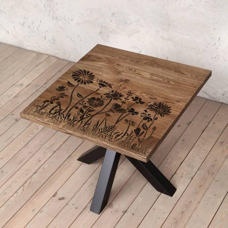 DLY LIFESTYLE Large Wildflower Stencil for Painting (15x12 Inches) - Stencils for Crafts Reusable for Canvas, Fences, Fabric, Furniture - DIY Wall Stencils for Painting Large Pattern DLY LIFESTYLE