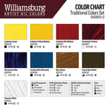 Williamsburg Artist Oil Colors by GOLDEN, Traditional 11ml Set Williamsburg
