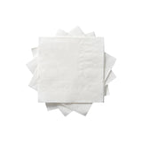 100 Pack Cocktail Napkin 2-Ply Dessert Napkins Folded 5 x 5 Inches Disposable Napkins for Dinner Wedding Birthday Baby Shower Party Bridal Anniversary Reception Event (100, White) BEFORYOU