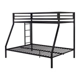SHA CERLIN Loft Bunk Bed Twin Over Full Size with Ladder and Guardrail,Heavy Duty Metal Slats Support No Box Spring Needed Small Space Saving Furniture for Bedroom Dorm,Black SHA CERLIN