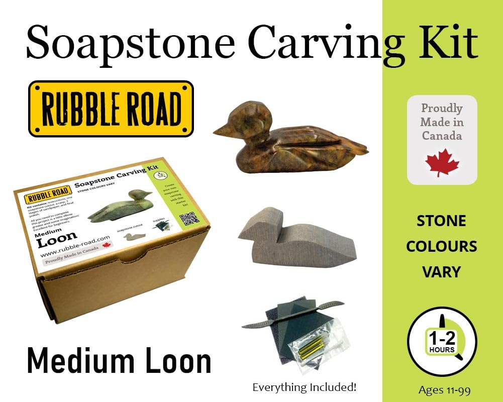 Loon Medium Soapstone Carving Kit DIY Arts and Crafts Kit Generic