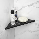 Bernkot Corner Shower Shelf 10" Matte Black 304 Stainless Steel Slot Design Recessed Corner Shelves, Grout in Bathroom Shower Shelf for Tiled Wall, 2 Pack Bernkot