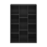 Furinno LUDER Book Shelf, 11-Cube Bookshelf, Reversible Bookcase, 9.4" x 29.1" x 41.7", for Living Room, Bedroom, Home Office, Blackwood Furinno