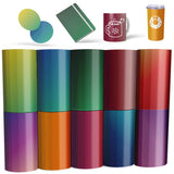 Transfer Sheets-Sublimation Heat Transfer Vinyl Sheets for Heat Press Machine,4x5inch Gradient Transfer Sheets for Mug Tumbler T-Shirt Tote Bag,10 Sheets Lucky Goddness