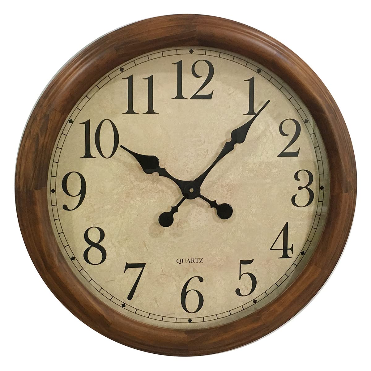 KELAOTE 24-Inch Wood Silent Non-Ticking Battery Operated Decorative Wall Clock for Living Room Decor Large Decorative Clock Oversized (Pine) KELAOTE