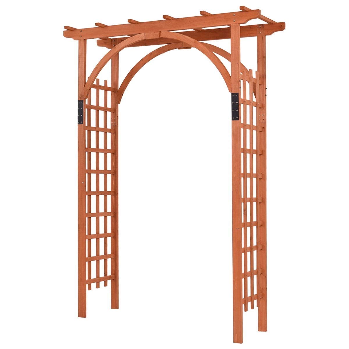 EnjoyShop Premium Outdoor Wooden Cedar Arbor Arch Pergola Trellis Wood Garden Yard Lattice