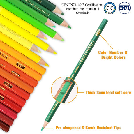 LBW Watercolor Pencils 120 Professional Water Colored Pencils for Adult Coloring Book Blending Sketching LBW