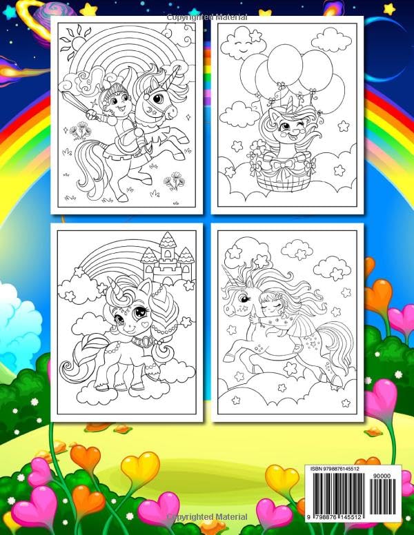 Unicorn Coloring Book: Ages 4-8 WoodArtSupply