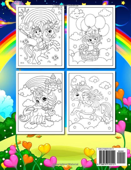 Unicorn Coloring Book: Ages 4-8 WoodArtSupply
