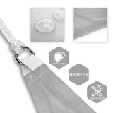 Patio Paradise 10' x 15' Sun Shade Sail Waterproof Gray Rectangle Shade Canopy UV Block Tarp Cloth Outdoor Patio Cover for Garden Backyard Deck Awning Patio