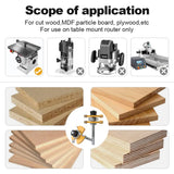 XDENGP Professional 2 PCS Tongue and Groove Router Bit Set 1/4 Inch Shank, 3 Teeth T Shape Wood Milling Cutter Woodworking Tools, Matched Oak Hardwood Floor Wainscoting Boards Joinery Router Bit XDENGP