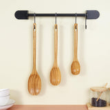 FJNATINH 3PCS Wooden Spoons, Long Handle Wooden Cooking Spoon Nonstick Kitchen Mixing Spoon Serving Spoon| 14-Inch, 12-Inch, 10-Inch | Kitchen Utensil Set Housewarming Gifts FJNATINH