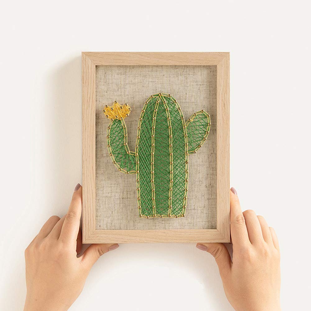 RM Studio DIY String Art Kit with Accessories and Frame for Kids Students Adults Beginners Home Wall Decorations Unique Gift (Cactus) RM Studio