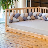 Montessori Front Open Floor Bed For Babies and Childs | Pine Wood Natural Solid Frame Bed With Wooden Slats | Sturdy Design Floor Bed Frame For Girls And Boys (Crib, Height : 19 Inches) wood and montessori