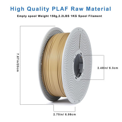 Likesilk 3D Printer Filament PLA F 1KG 1.75mm 3D Printing Filament 3D penfilament 1kg 0.25KG (Wood1 kg) - WoodArtSupply