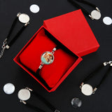 16 Pieces 20 mm Sublimation Bracelet Blanks Bezel Bracelet Tray Settings Faux Leather Base Tray Bangles with 16 Round Glass Cabochons and 16 Aluminum Sheets for Jewelry Making DIY Bracelets MTLEE