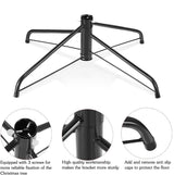 20 Inches Christmas Tree Stand for Artificial Trees,Bold Upgraded Version Base Metal Xmas Tree Folding Replacement Holder, Folding Christmas Tree Base for 3—10 Ft Artificial Trees Flyowl