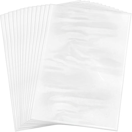 100 Pieces Heat Shrink Wrap Bags 10 x 14 Inch Clear Odorless Heat Shrink Film Wrap POF Heat Shrink Wrap for Bottles, DIY Handmade Crafts, Shoes Dust-Proof Packaging Zonon