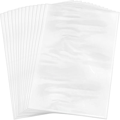 100 Pieces Heat Shrink Wrap Bags 10 x 14 Inch Clear Odorless Heat Shrink Film Wrap POF Heat Shrink Wrap for Bottles, DIY Handmade Crafts, Shoes Dust-Proof Packaging