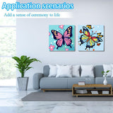 nekpiahu 2 Framed Butterfly Paint by Numbers Kit for Kids - Kids Paint by Number Kits Age 5-8-12, Easy Acrylic Oil Paint by Number for Kids 8x8inch nekpiahu