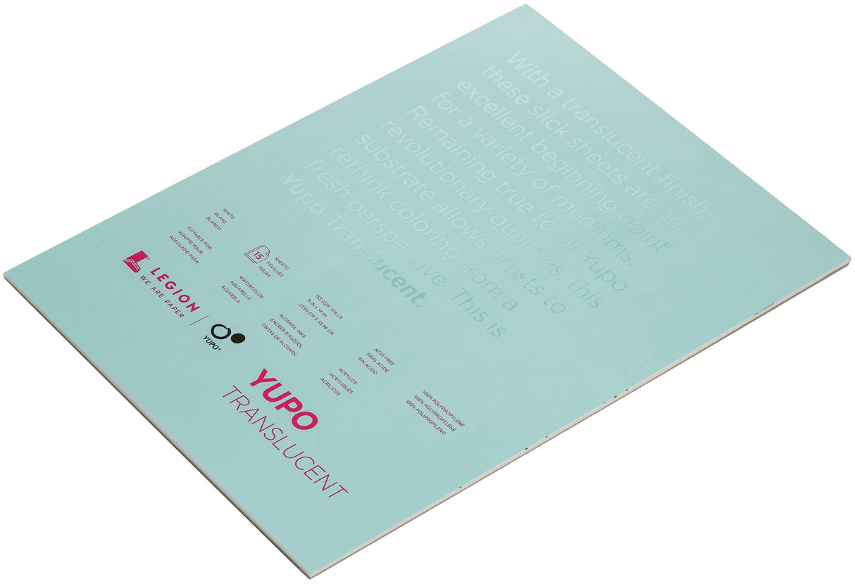 Yupo Paper L21-YUP153WH1114 Translucent Sheets (15 Sheets ), 11" x 14" Yupo