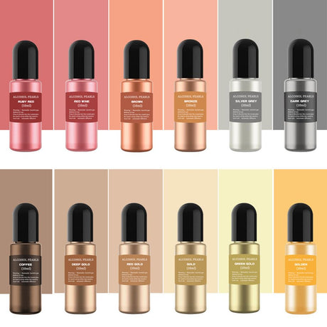 12 Colors 10/15ml Resin Pigment Paste, Epoxy Resin Dye - Liquid Translucent UV Resin Color Concentrated Colorant Set for Candle Making, Soap Making, Jewelry Making, Paint, DIY Art Crafts Type 1 PHEZEN