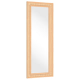 FUWU HOME Rattan Full Length Mirror, 24 X 60 inch Wood Bathroom Vanity Mirror, Free Standing or Wall Mounted Full Body Mirror for Bedroom, Living Room, Dressing Room FUWU HOME