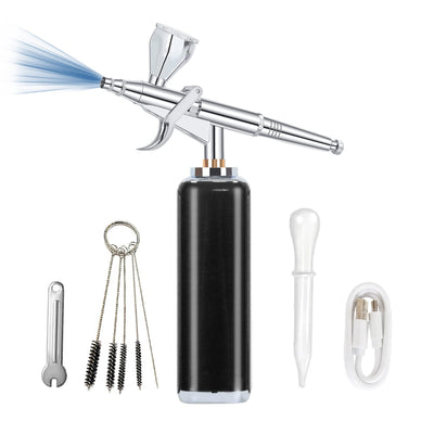 I-BEAUTEE High air Flow Airbrush Kit,Portable Airbrush Compressor, Rechargeable Cordless Airbrush, Mini Air Brush, Handheld Airbrush Gun for Barber, Model Painting, Nail Art, Makeup, Tattoo