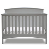 Delta Children Archer Solid Panel 4-in-1 Convertible Baby Crib - Greenguard Gold Certified, Grey Delta Children