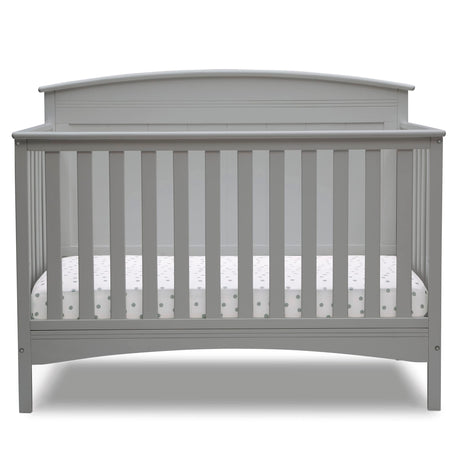 Delta Children Archer Solid Panel 4-in-1 Convertible Baby Crib - Greenguard Gold Certified, Grey Delta Children