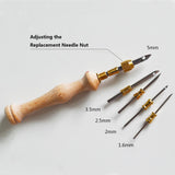 DiaWiew Punch Needle Embroidery Kit - Complete Set for Needle Punching - Includes Adjustable Punch Needle Tool and Wooden Handle Embroidery Pen Set - Ideal for Adults Beginners DiaWiew