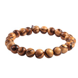MILAKOO 5 Pcs Wood Prayer Bead Bracelet Mala Beaded Bracelets for Men Women 8mm MILAKOO