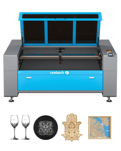 OMTech 150W CO2 Laser Engraver, 40x63 Inch Laser Cutting Machine with Autofocus Autolift 3 Way Pass Air Assist Caster Wheel, Industrial Laser Cutter Engraving Etching Machine for Wood Glass Acrylic