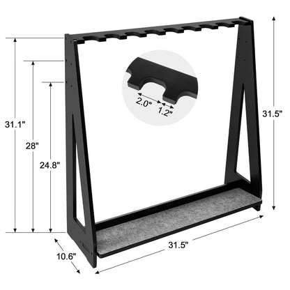 ikkle Gun Rack, Freestanding Rifle Racks, Heavy Duty Wooden Shotgun Rack Indoor, Adjustable Rifle Storage Holder with Soft Padding, Vertical Gun Display Stand - Holds up to 9 Long Guns - WoodArtSupply