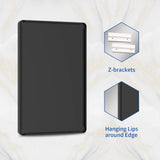 WEER Black Bathroom Mirror 20X30 Inch, Rectangular Matte Black Metal Framed Vanity Mirror, Farmhouse Bathroom Mirror with Tempered Glass, Rounded Corner, Anti-Rust (Horizontal/Vertical) WEER