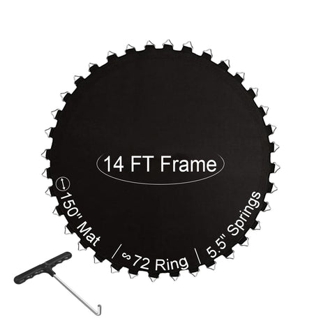 Ketofa 14 ft Trampoline Replacement Mat, Fits 5.5" Spring 72 V-Hooks Round Trampoline Frame,150" Premium Trampoline Mat (Excluding Frame and Spring) Ketofa