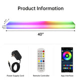 Cimcame Led Lighted Liquor Bottle Display Shelf Set of 2 with Remote&APP Control 40 Inch Floating Wall-Mounted Illuminated Marquee Lighting Shelves for Home Commercial Bar Cimcame