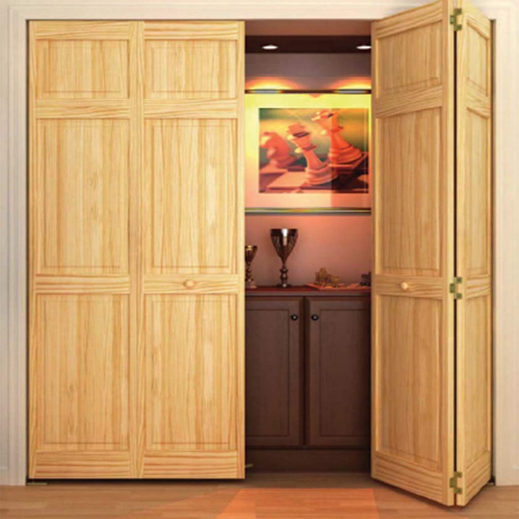 Closet Door, Bi-fold, 6-Panel Style Solid Wood (80x30) - WoodArtSupply