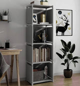 RIIPOO Storage Cubes Organizer Shelves, 4 Cube Bookcase Bookshelf for Bedroom Closet Small Spaces, Cube Storage Organizer Shelf for Kids Clothes Nursery RIIPOO