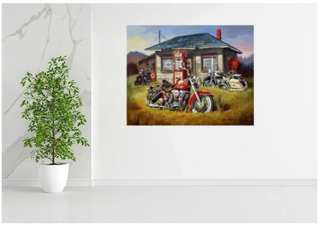 ABEUTY DIY Paint by Numbers for Adults Beginner 16x20 inches Number Painting Home Decoration Crafts (No Frame, Motorcycle) ABEUTY