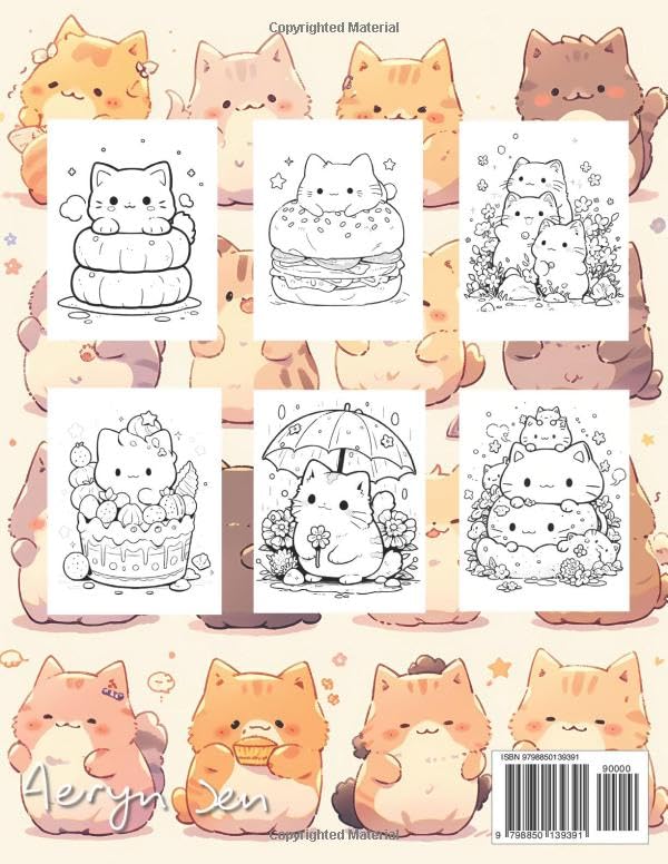 Anime Coloring Book: Kawaii Cats: Manga Art & Anime Enthusiasts Stress Relief Adult Coloring Aantnacb